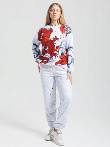 Костюм женский с принтом дракон Cross sport Ккжф-138